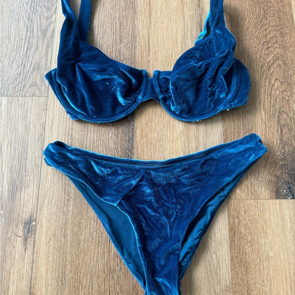 Velvet Blue Bikini Set